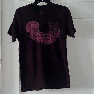 Purple T-Shirt with Pink Jellyfish Graphic